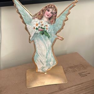 Vintage Look 3D Tin Angel